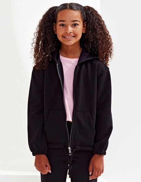 TriDri® Kids Recycled Cropped Oversize Full-Zip Hoodie