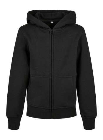 Build Your Brand Organic Kids Basic Zip Hoodie 2