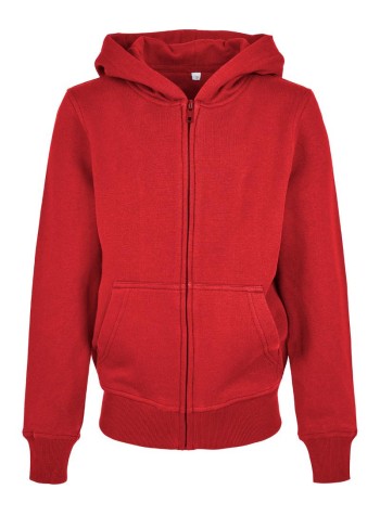 Build Your Brand Organic Kids Basic Zip Hoodie 2