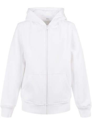 Build Your Brand Organic Kids Basic Zip Hoodie