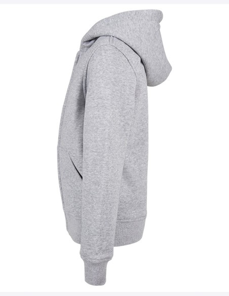 Build Your Brand Organic Kids Basic Zip Hoodie