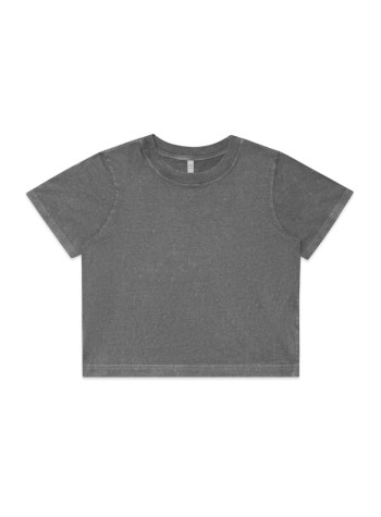 AS Colour Wo's Stone Wash Heavy Crop Tee | Durable Cropped T-Shirt 2
