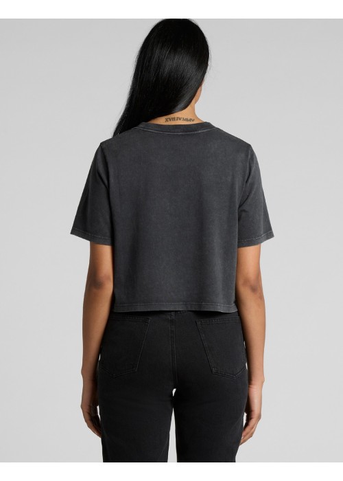 AS Colour Wo's Stone Wash Heavy Crop Tee | Durable Cropped T-Shirt