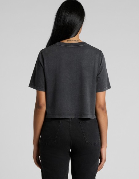 AS Colour Wo's Stone Wash Heavy Crop Tee | Durable Cropped T-Shirt