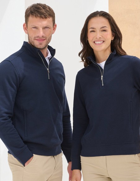 Henbury Unisex Sustainable ¼-Zip Sweatshirt