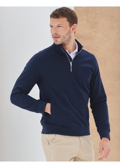 Henbury Unisex Sustainable ¼-Zip Sweatshirt