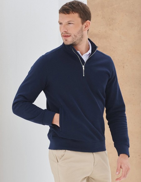 Henbury Unisex Sustainable ¼-Zip Sweatshirt