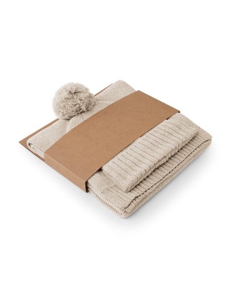 Beechfield Knitted Scarf & Beanie Gift Set