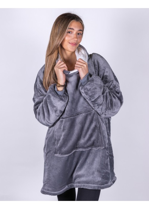 The Ribbon Oversized Cosy Reversible Sherpa Hoodie