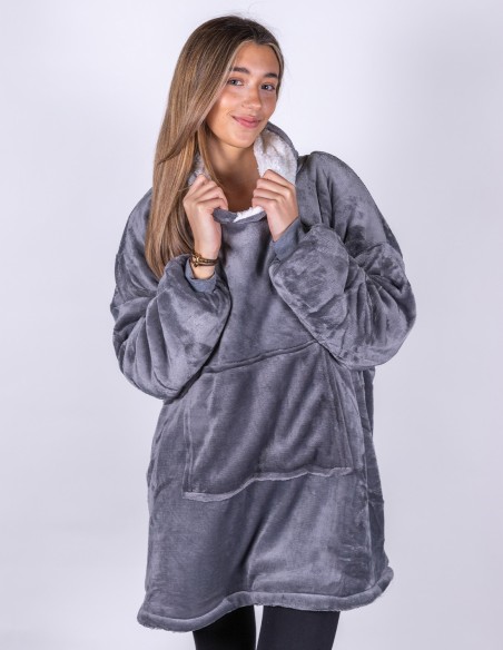 The Ribbon Oversized Cosy Reversible Sherpa Hoodie