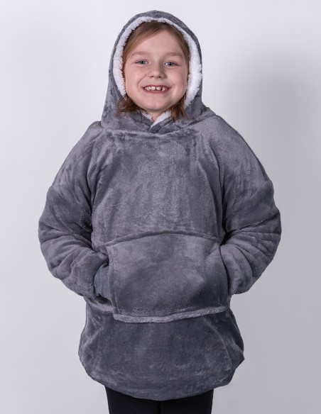 The Kids Ribbon Oversized Cosy Reversible Sherpa Hoodie