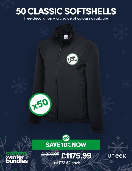 Bundle: 50 Classic Softshell Jackets with Free Logo