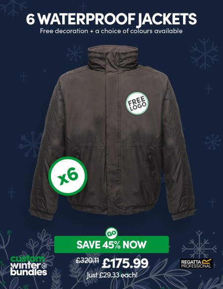 Bundle: 6 Regatta Professional Waterproof Jackets with Free Logo