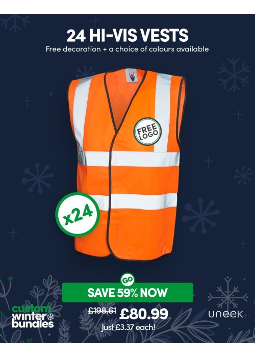 Bundle: 24 Hi-Vis Vests with Free Logo