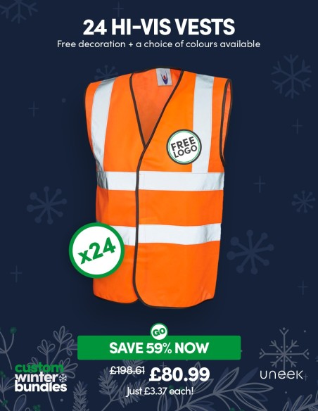 Bundle: 24 Hi-Vis Vests with Free Logo