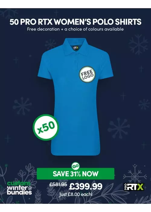 Bundle: 50 Pro RTX Women's Polo Shirts