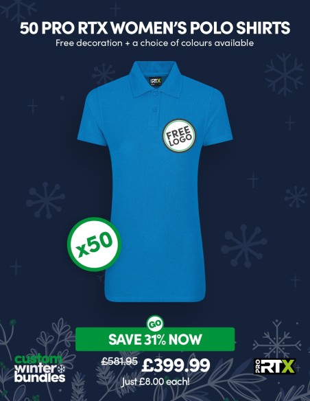 Bundle: 50 Pro RTX Women's Polo Shirts