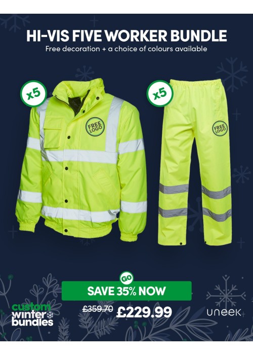 Hi-Vis 5 Worker Bundle with Free Logo
