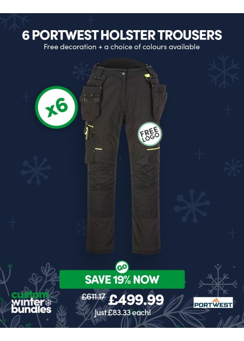 Bundle: 6 x Portwest WX3 Eco Stretch Holster...