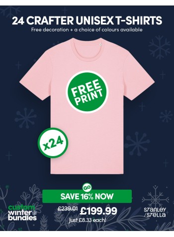 Bundle: 24 x Crafter Unisex T-Shirt with Free Printing