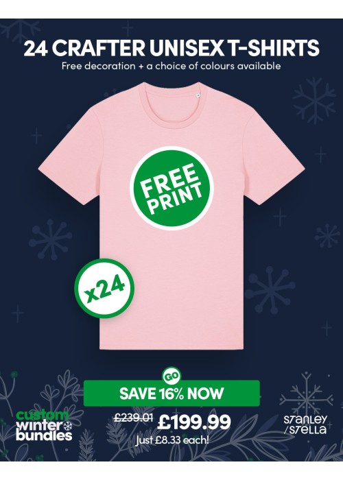 Bundle: 24 x Crafter Unisex T-Shirt with Free...