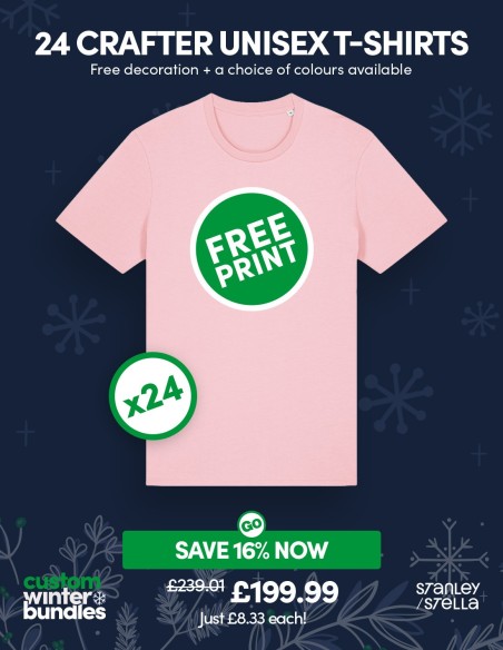Bundle: 24 x Crafter Unisex T-Shirt with Free Printing