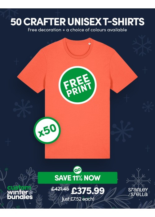 Bundle: 50 x Crafter Unisex T-Shirt with Free...