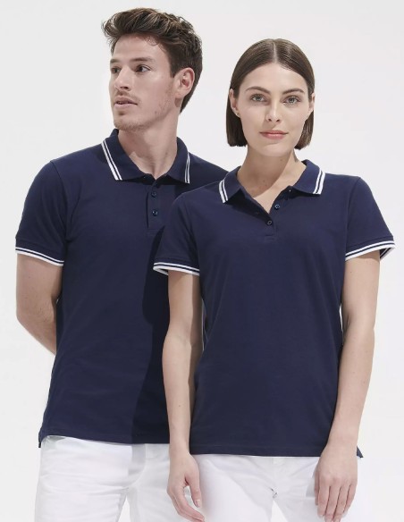 SOL'S Pasadena Tipped Cotton Piqué Polo Shirt