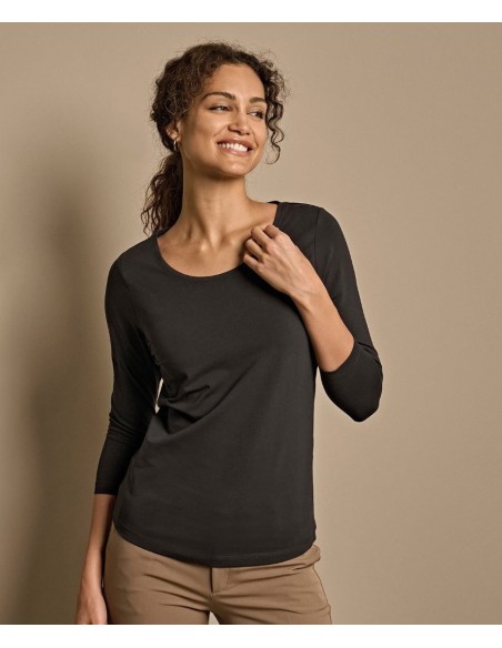 Tee Jays Women’s Stretch 3/4-Sleeve Tee (460)