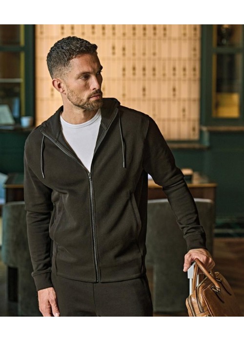 Tee Jays Ribbed Interlock Hooded Full-Zip (5508)