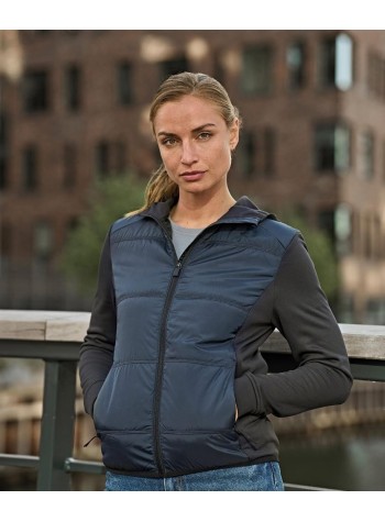 Tee Jays Women’s Hybrid-Stretch Hooded Jacket (9113)