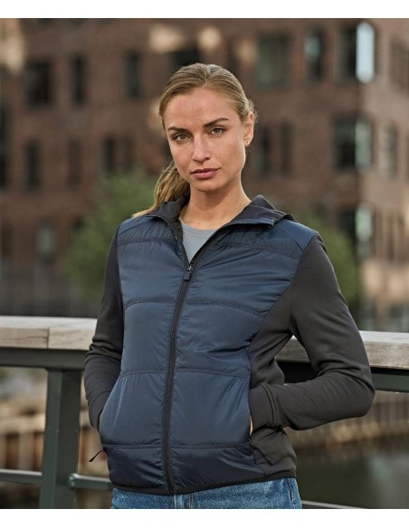 Tee Jays Women’s Hybrid-Stretch Hooded Jacket (9113)