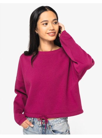 Native Spirit Ladies Oversized Cropped Sweatshirt