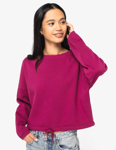 Native Spirit Ladies Oversized Cropped Sweatshirt