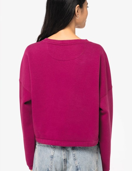 Native Spirit Ladies Oversized Cropped Sweatshirt