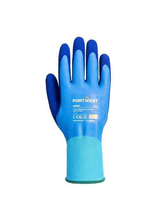 Portwest Grip 13 Latex Foam Aqua Glove