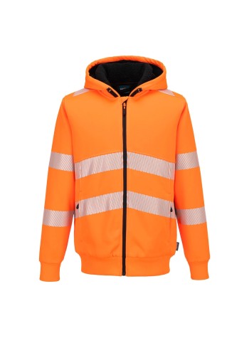 Portwest Hi-Vis Zipped Winter Hoodie
