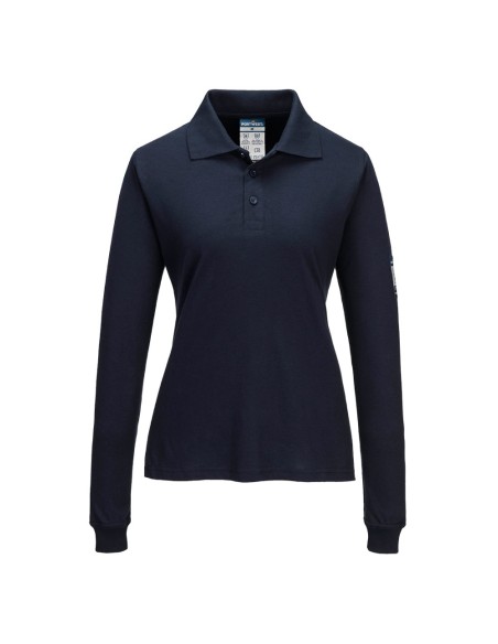 Portwest Modaflame Knit FR Women's Long Sleeve Polo Shirt