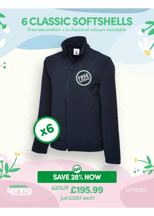 Bundle: 6 Classic Softshell Jackets with Free Logo