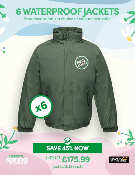 Bundle: 6 Regatta Professional Waterproof Jackets with Free Logo