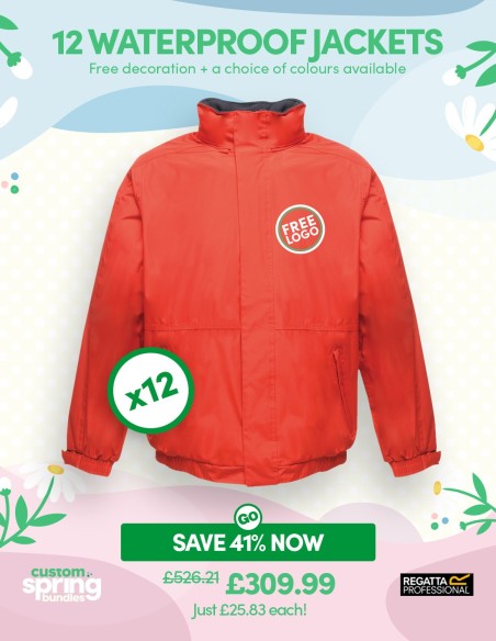 Bundle: 12 Regatta Professional Waterproof Jackets with Free Logo