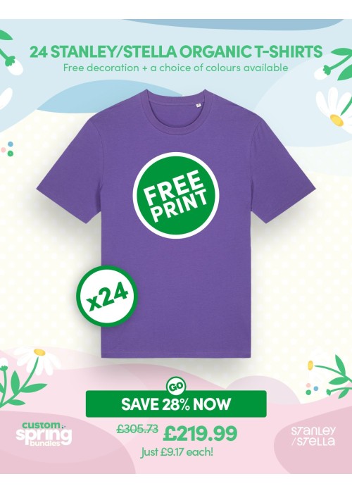Bundle: 24 Stanley/Stella Organic T-Shirts with...