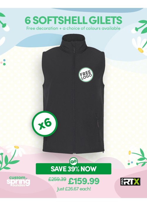 Bundle: 6 ProRTX 2-Layer Softshell Gilets with...