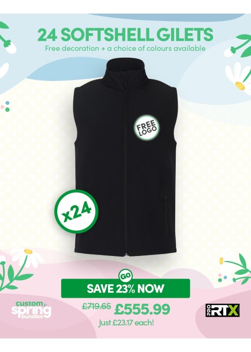 Bundle: 24 ProRTX 2-Layer Softshell Gilets with...