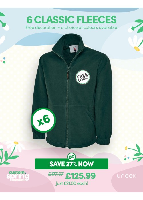 Bundle: 6 Classic Full Zip Fleece Jackets with...