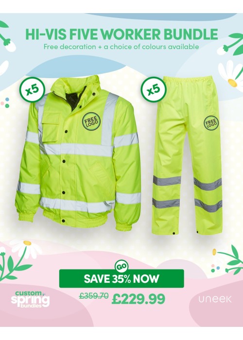 Hi-Vis 5 Worker Bundle with Free Logo