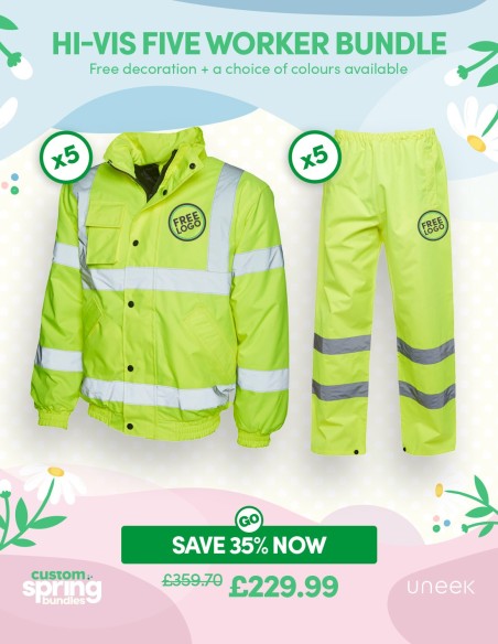 Hi-Vis 5 Worker Bundle with Free Logo