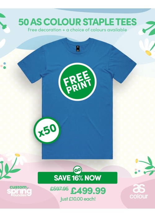 Bundle: 50 x AS Colour Staple Tees with Free...