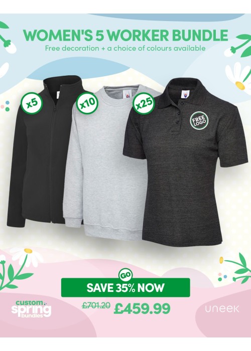 Women's 5 Worker Bundle with Free Logos