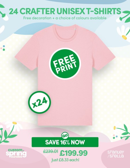 Bundle: 24 x Crafter Unisex T-Shirt with Free Printing